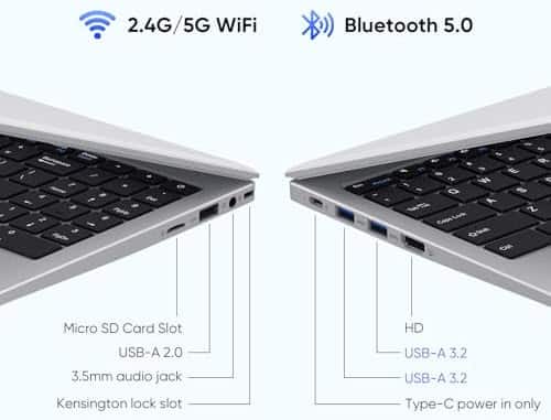 Laptop Computer, 16GB RAM/512GB SSD, 15.6" FHD IPS, Pentium Gold 6500Y Processor(Beats Core M3-8100Y, Up to 3.4GHz), WiFi 5/BT 5.0, Great for Office & Online Courses - Image 7